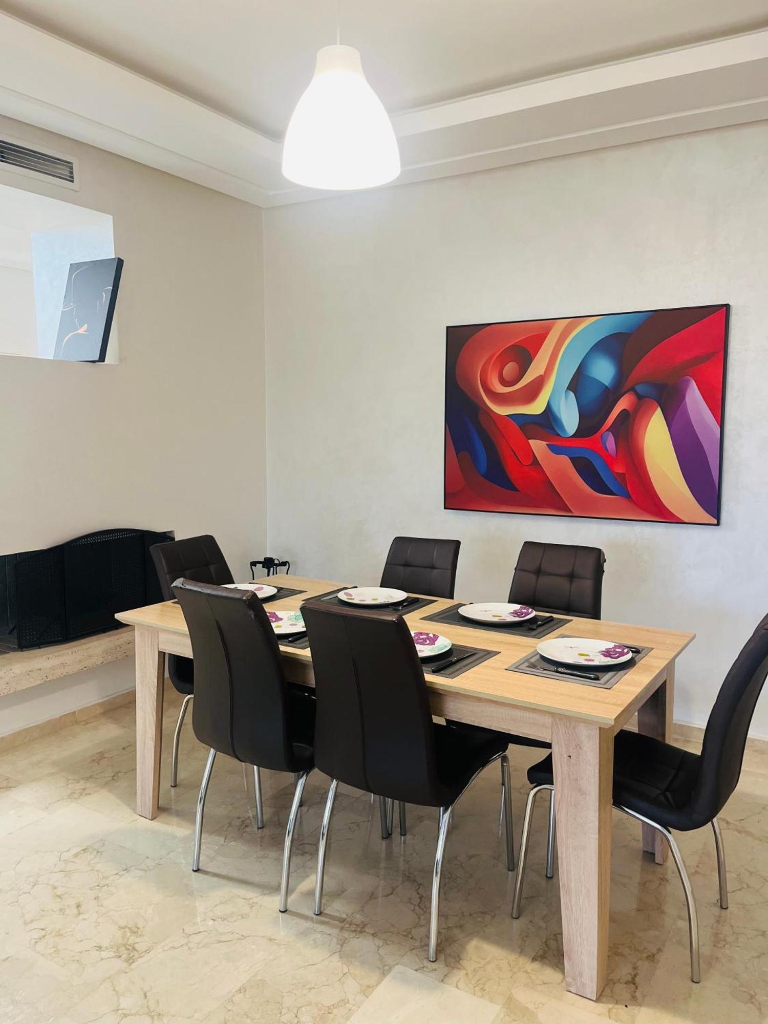 Chic & Cosy Flat Near Airport Lockbox Fast Wifi Apartment Nouaceur Luaran gambar
