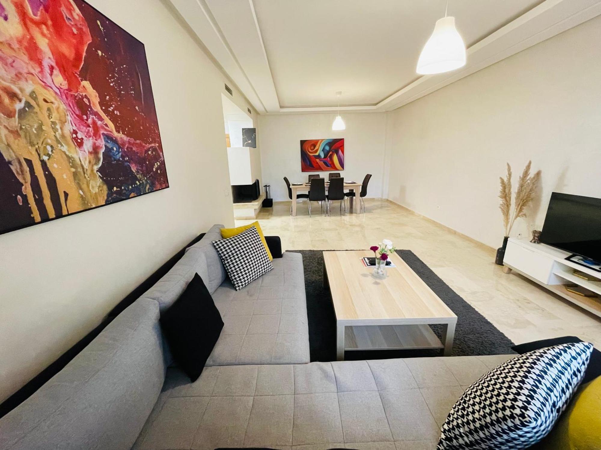Chic & Cosy Flat Near Airport Lockbox Fast Wifi Apartment Nouaceur Luaran gambar